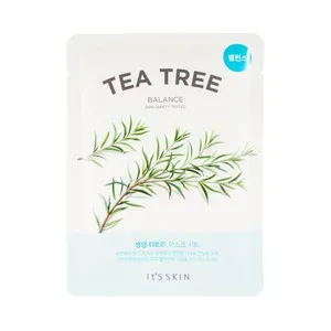 ITS SKIN Tea tree Mascarilla facial hidratante y calmante con extracto de hoja de árbol de té.
