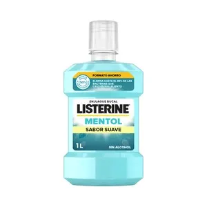 LISTERINE Enjuage bucal de uso diario sin alcohol, con sabor suave a mentol LISTERINE 1 l.