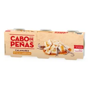 CABO DE PEÑAS Calamares en salsa americana en trozos 3 uds x 45 g.