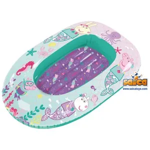 Barca hinchable de 120cm de largo con diseño surtido Peppa Pig o Patrulla Canina, SAICA.