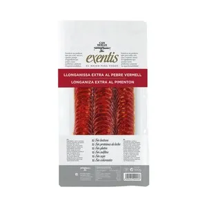 CAN DURAN Longaniza al pimenton de categoria extra, cortada en finas lonchas CAN DURAN Exentis 100 g.