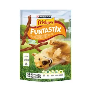 FRISKIES Snack para perros con aroma a queso y bacon 175 g.