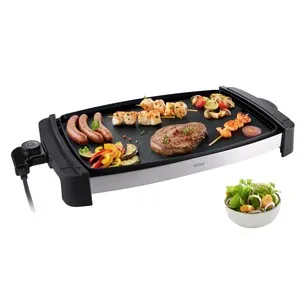 Plancha de asar QILIVE Q.5188, 2200W, bandeja recoge grasas, 45x25cm.