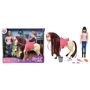 Conjunto Style Story Muñeca y Caballo con accesorios, 9 Piezas +3 Años ONE, TWO FUN