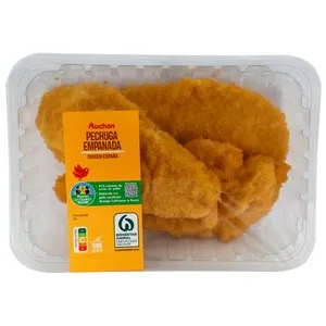 ALCAMPO CULTIVAMOS LO BUENO Bandeja con filetes de pechuga de pollo empanados 400 g.