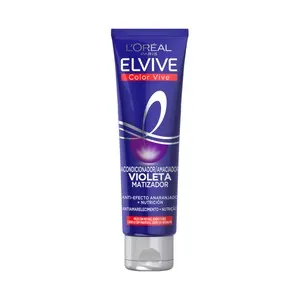 ELVIVE Mascarilla violeta matizadora, con efecto anti-anaranjado para cabellos con mechas, grises o rubios ELVIVE Color vive 150 ml.