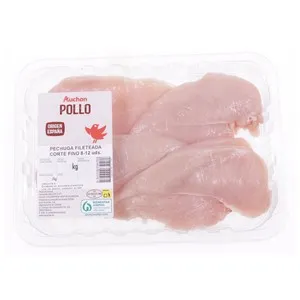 AUCHAN Pechuga fileteada corte fino. Producto Alcampo