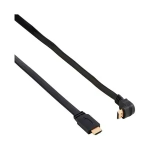 Cable HDMI QILIVE macho a macho de 1,5m, 1 terminal en codo de 90º, terminales dorados.