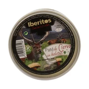 IBERITOS Paté de ciervo con boletus lata de 140 g.