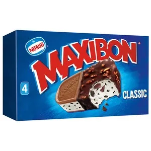 MAXIBON Sándwich de helado nata 4 x 140 ml.