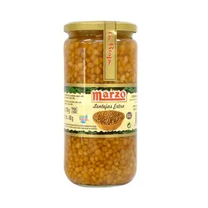 MARZO Lenteja cocida extra MARZO frasco de 780 g.