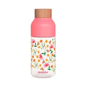 Botella ecozen 570ml, Ice pink flowers, QUOKKA