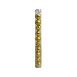 Set 10 Bolas de Plástico color Bronce 3cm decoración para Árbol de Navidad, SNC