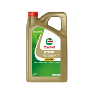 Aceite sintético para vehículos con motores de gasolina o diesel CASTROL Edge Titanium FST LL 5 litros.