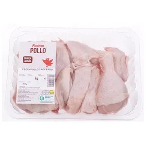 AUCHAN Medio pollo troceado bandeja. Producto Alcampo