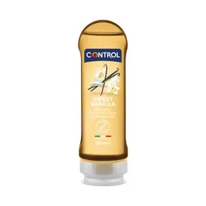CONTROL Gel de masaje corporal efecto calor CONTROL Sweet vainilla 200 ml.