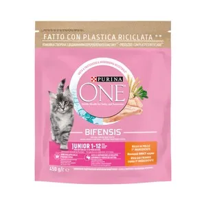 PURINA ONE Comida para gatos a base de pollo (recomendado para gatas gestantes y lactantes) 450 g.