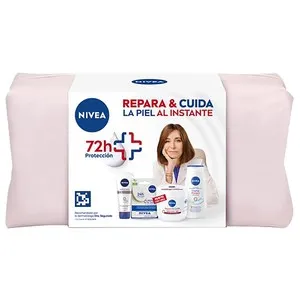 NIVEA Repara & cuida Neceser con productos para el cuidado de la piel.