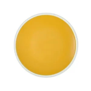 Plato de postre loza de 20 cm, color ocre, ALCAMPO.