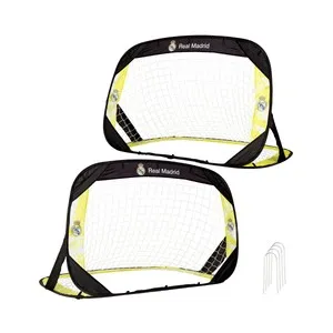 Set 2 Porterías Fútbol Real Madrid Pop-Up, 120x80x80 cm +3 Años COLOR BABY