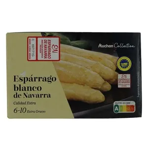 PRODUCTO ALCAMPO Collection Espárragos blancos de Navarra 6/10 piezas (extra gruesos) I.G.P Espárrago de Navarra 425 g.