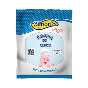 SIMONS'S FOOD Burger meat de cerdo, ultracongeladas 3x80 g.