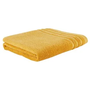 Toalla lisa de baño, color amarillo, 500g/m² de densidad, ACTUEL.