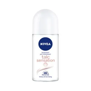 NIVEA Talc sensation Desodorante roll-on para mujer, con protección antitranspirante 48 horas 50 ml.