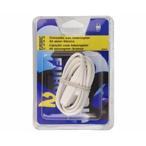 Cable 1,5m plano con enchufe + interruptor, EUROBRIC.