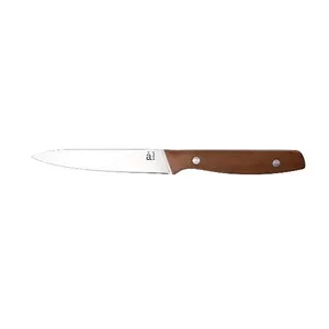 Cuchillo multiuso de 13 cm con mango de madera, ALCAMPO.