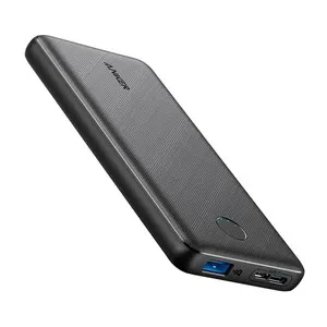 Batería portátil Power Bank PowerCore Slim, 10000mAh, 2xUSB y USB-C,Color negro ANKER.