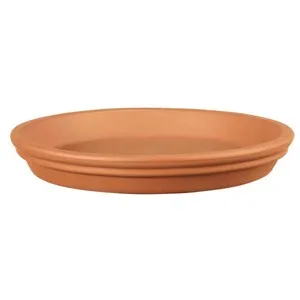 Plato circular de barro rojo de 13 x 2 cm FANSA.