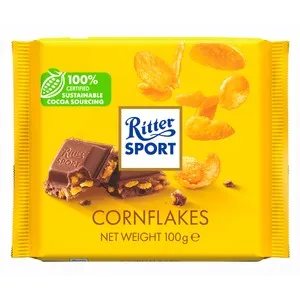 RITTER Chocolate con leche y cornflake ritter 100 g.