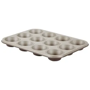 Bandeja molde de acero para 12 magdalenas, 35x27x3 cmACTUEL.