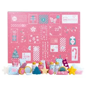 IDC INSTITUTE Calendario de adviento con 24 productos para el cuidado y la higiene femenina.