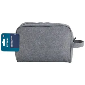 COSMIA Neceser para hombre de color gris y tamaño mediano, con asa y cierre de cremallera.