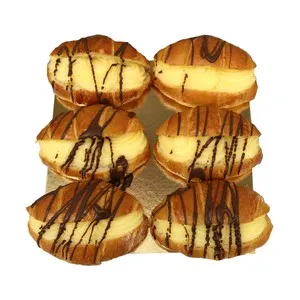 Croissant mini relleno de crema, 6 uds, 280g.