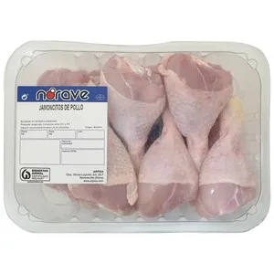 NORAVE Jamoncitos de pollo blanco con piel Bandeja.