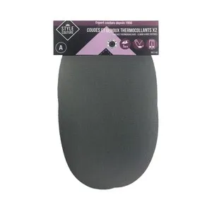 Codera termoadhesiva, color gris perla, set de 2 unidades, STYLE.