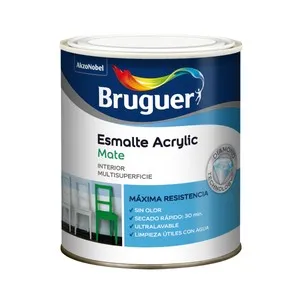 Esmalte Acrylic Mate color mate negro 0,75 litros.