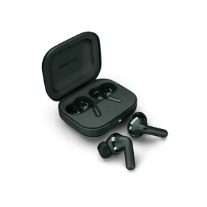 Auriculares bluetooth MOTOROLA Moto Buds+, con micrófono, estuche de carga, color negro.