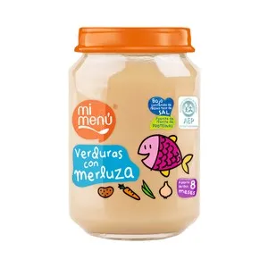 MI MENÚ Tarrito de verduras con merluza, a partir de 8 meses MI MENÚ 235 g.