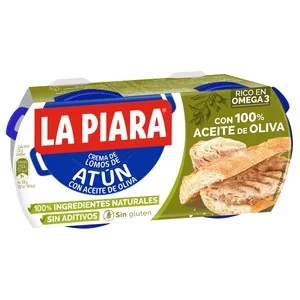 LA PIARA Paté de atún en aceite de oliva LA PIARA Sólo Natural 2 ud x 75 g.