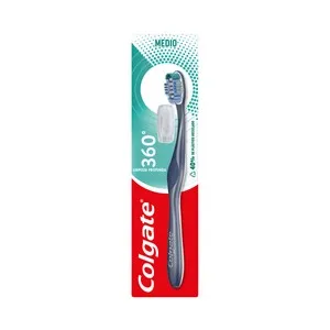 COLGATE 360º Deep clean Cepillo de dientes medio, para limpieza interdental y de encías.