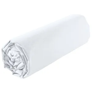 Sábana bajera de percal para camas de 135cm. 100% algodón 78 hilos, ACTUEL.