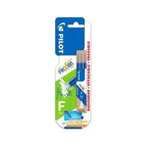 3 recambios de punta fina y grosor de 0.5mm con tinta líquida borrable azul PILOT.