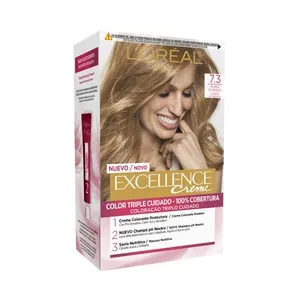 L´ORÉAL PARIS Tinte de pelo permanente tono 7.3 Rubio dorado L´ORÉAL PARIS Excellence creme.e.