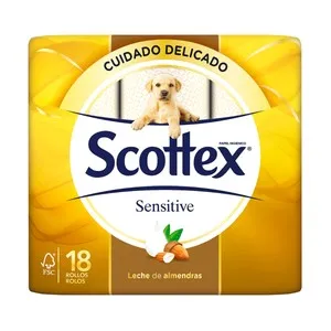 SCOTTEX Papel higiénico sensitive 18 rollos