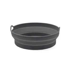 Cesta redonda de silicona plegable 20x7cm, Naturalia QUID.