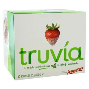 TRUVÍA Edulcorante con stevia 80 sobres
